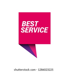 best service sign, emblem, label, badge,sticker. best service paper origami speech bubble. best service tag. best service banner. Designed for your web site design, logo, app, UI - Vektor 