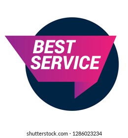 best service sign, emblem, label, badge,sticker. best service paper origami speech bubble. best service tag. best service banner. Designed for your web site design, logo, app, UI - Vektor 
