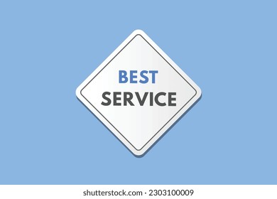 Best Service text Button. Best Service Sign Icon Label Sticker Web Buttons