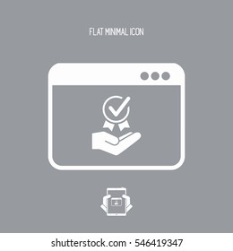 Best service - Vector icon for computer website or application