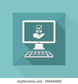 Best service - Vector icon for computer website or application