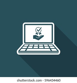 Best service - Vector icon for computer website or application