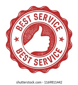 Best service vector stamp/label