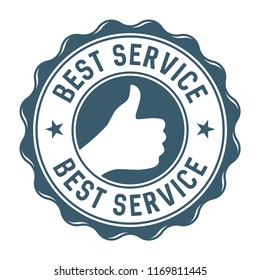 Best service vector stamp/label