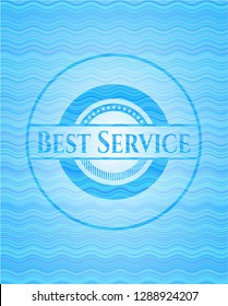 Best Service water concept style emblem.