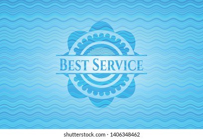 Best Service water wave representation emblem. Vector Illustration. Detailed.