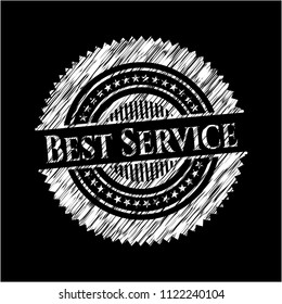 Best Service written with chalkboard texture