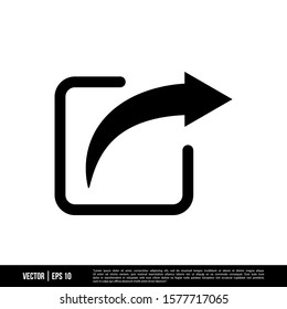 La mejor plantilla de logotipo de ilustraciones, vectorial de icono de Share en estilo moderno. Adecuado para muchos propósitos.
