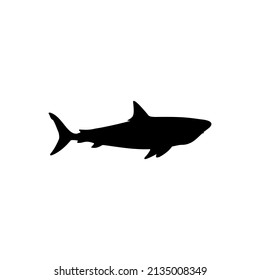 The Best Shark Silhouette Image With White Background. The best asset for various types of designs, both website design, application and print design related to sharks.