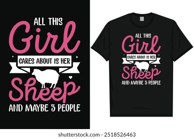 Best sheep animal black sheep vintage typography graphics tshirt design