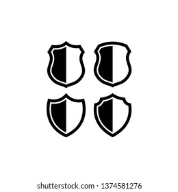 best shield icon in trendy flat style 