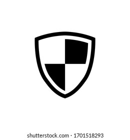 Best shield icon trendy flat design