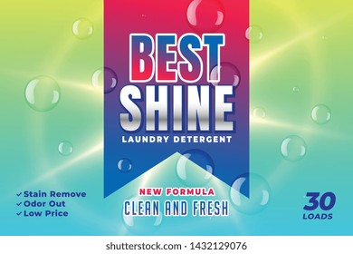 best shine detergent packaging concept design
