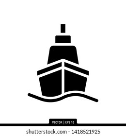 The best ship icon vector, illustration logo template in trendy style. Can be used for many purposes.
