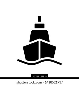 The best ship icon vector, illustration logo template in trendy style. Can be used for many purposes.
