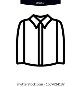 The best shirt icon vector illustration logo template. Shirt with collar. eps10