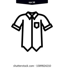 The best shirt icon vector illustration logo template. Shirt with collar. eps10
