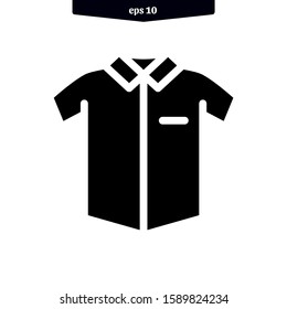 The best shirt icon vector illustration logo template. Shirt with collar. eps10