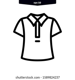 The best shirt icon vector illustration logo template. Shirt with collar. eps10