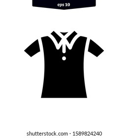 The best shirt icon vector illustration logo template. Shirt with collar. eps10