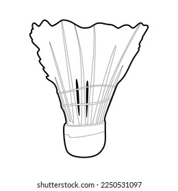 The best shuttlecock outline icon, vector illustration in trendy style. Editable graphic resources for many purposes.