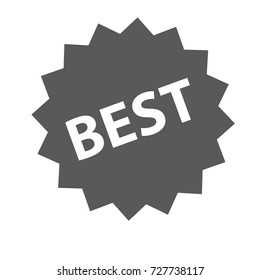 Best sign icon vector simple isolated on white background