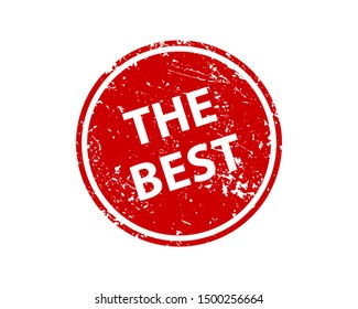 The best sign sticker. Stamp vector texture