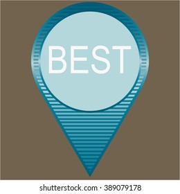 Best sign Vector illustration in blue tones
