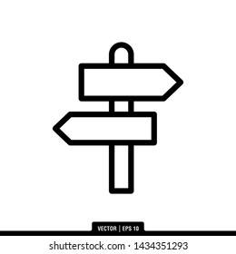 The best of Signpost icon vector, illustration logo template in trendy style. Suitable for many purposes.
