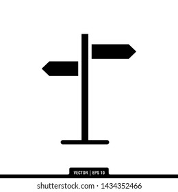 The best of Signpost icon vector, illustration logo template in trendy style. Suitable for many purposes.
