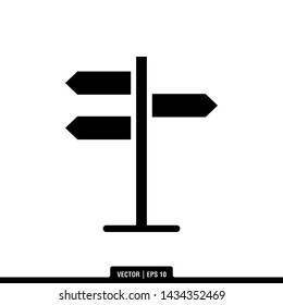 The best of Signpost icon vector, illustration logo template in trendy style. Suitable for many purposes.
