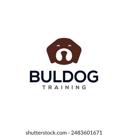 MEJOR SILUETA DE BULDOG DE DISEÑO DE LOGOTIPO SIMPLE Y LIMPIO