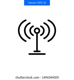 The Best Simple Signail Icon Vector Broadcast Signal Strength Wifi