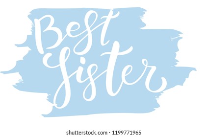 BEST SISTER Lettering Illustration design