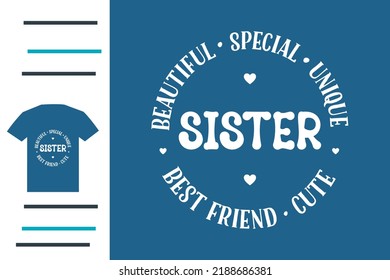 Best sister t shirt design