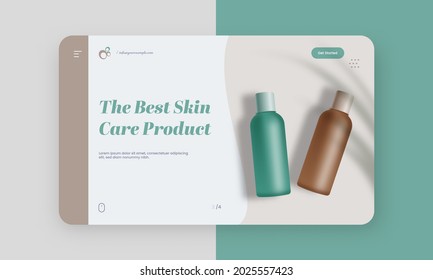 Best Skincare Product Based Landing Page Or Hero Banner For Advertising.