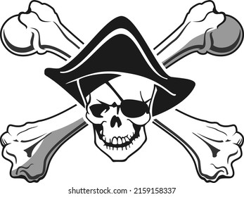 Best Skull Crossed Bones Vector Stock Vector (Royalty Free) 2159158337 ...