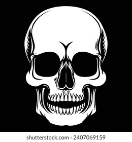 Mejor silueta de vector de imagen Skull 