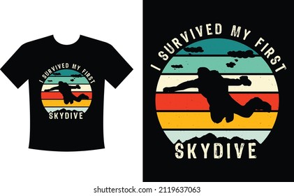 Best Skydive t-shirt design vector eps template for print work