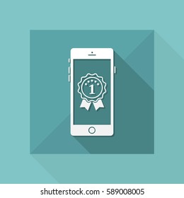 Best smartphone awards - Vector flat minimal icon