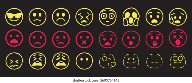 Best Smiley Emoji icon set vector