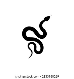 The Best Snake Silhouette Image With White Background. This snake image is suitable for website design, application and print design needs related to snakes.