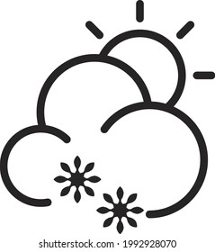 The Best Snow Sun Icon Vector, illustration logo template in trendy style
