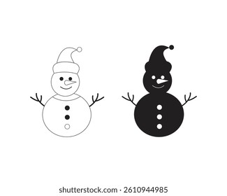 The Best snowman vector by graphics design