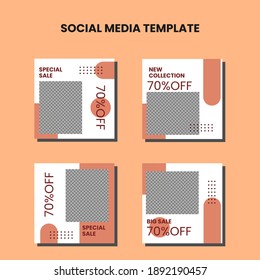 The best social media template designs. Ready to use and suitable for business promotion or for many purposes - Vector