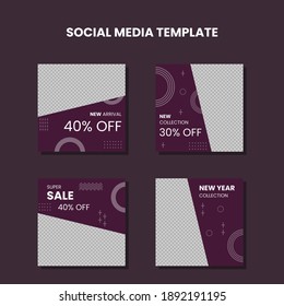 The best social media template designs. Ready to use and suitable for business promotion or for many purposes - Vector