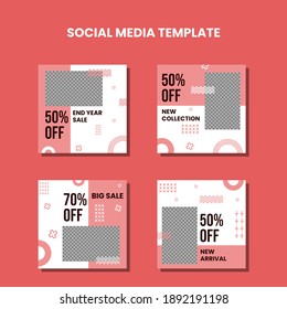 The best social media template designs. Ready to use and suitable for business promotion or for many purposes - Vector