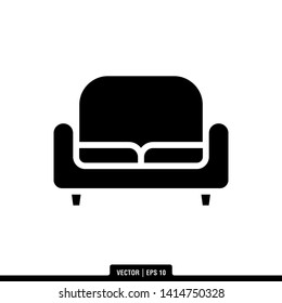 The best sofa icon vector, illustration logo template in trendy style. Can be used for many purposes.
