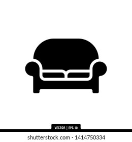 The best sofa icon vector, illustration logo template in trendy style. Can be used for many purposes.
