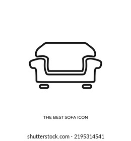 El mejor vector de iconos de Sofa. Ilustración de un símbolo con un diseño de moda. Idóneo para muchos fines.
